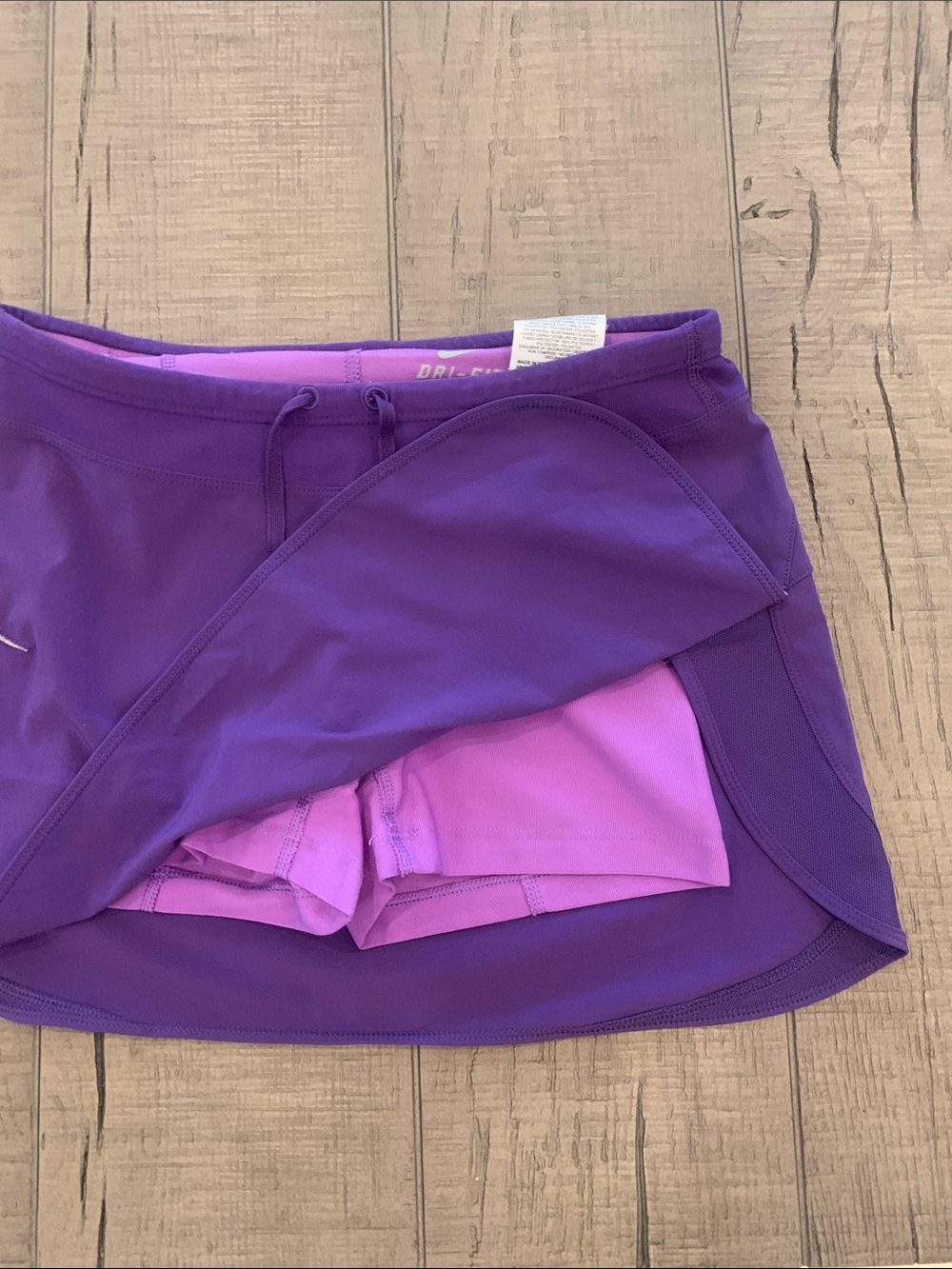 Nike Purple Dri-FIT Athletic Skort with White Swoosh - Picture 4 of 4